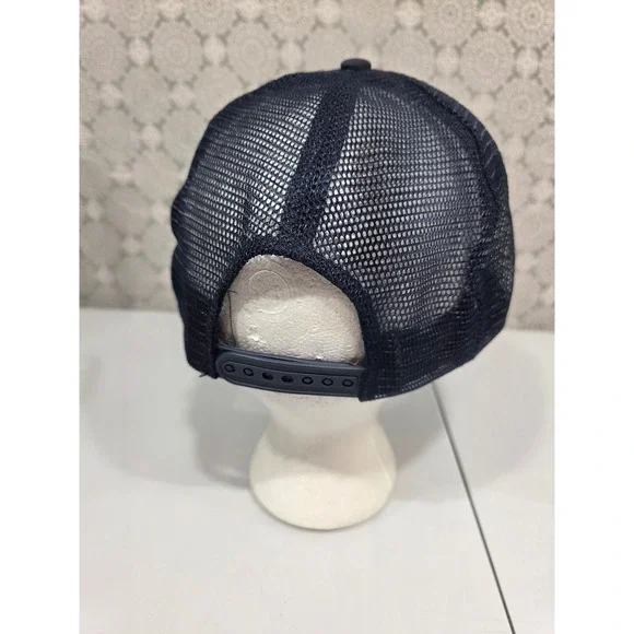 Vintage Truckers Keep America Strong Mesh Back Trucker Hat Navy Blue - Picture 4 of 7